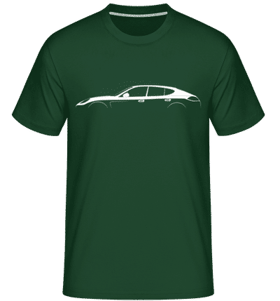 'Porsche Panamera 970' Silhouette -  Shirtinator Men's T-Shirt - Bottle green - Front