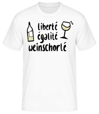 Liberte Egalite Weinschorle - Männer Basic T-Shirt - Weiß - Vorne
