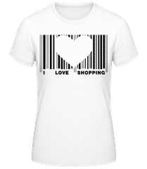 Barcode Love Shopping · Frauen Basic T-Shirt