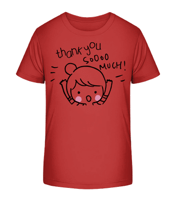 Thank You So Much Kid - Kid's Organic T-Shirt Stanley Stella 2.0 - Red - Front