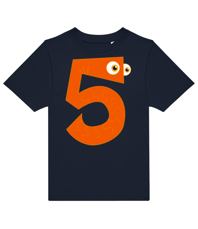 Aperçu: Centipède Cinq - T-shirt homme B&C - Bleu marine - Devant