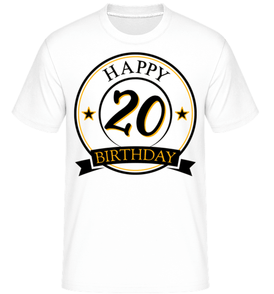 Aperçu: Happy Birthday 20 -  T-Shirt Shirtinator homme - Blanc - Devant