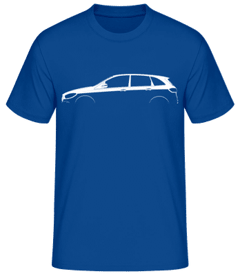 'Mercedes-Benz B-Class W247' Silhouette - Pánske basic tričko - Kráľovská modrá - Predné