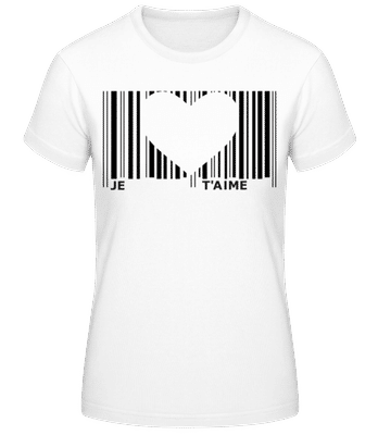Barcode Je T'Aime - T-shirt standard Femme - Blanc - Devant