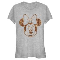 Disney - Mickey Mouse - Minnie Mouse Fall Floral Plaid - Dámske Tričko - Melírovo šedá - Predné