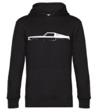 'Ford Mustang Bullitt (1968)' Silhouette - Men’s Standard Hoodie - Black - Front