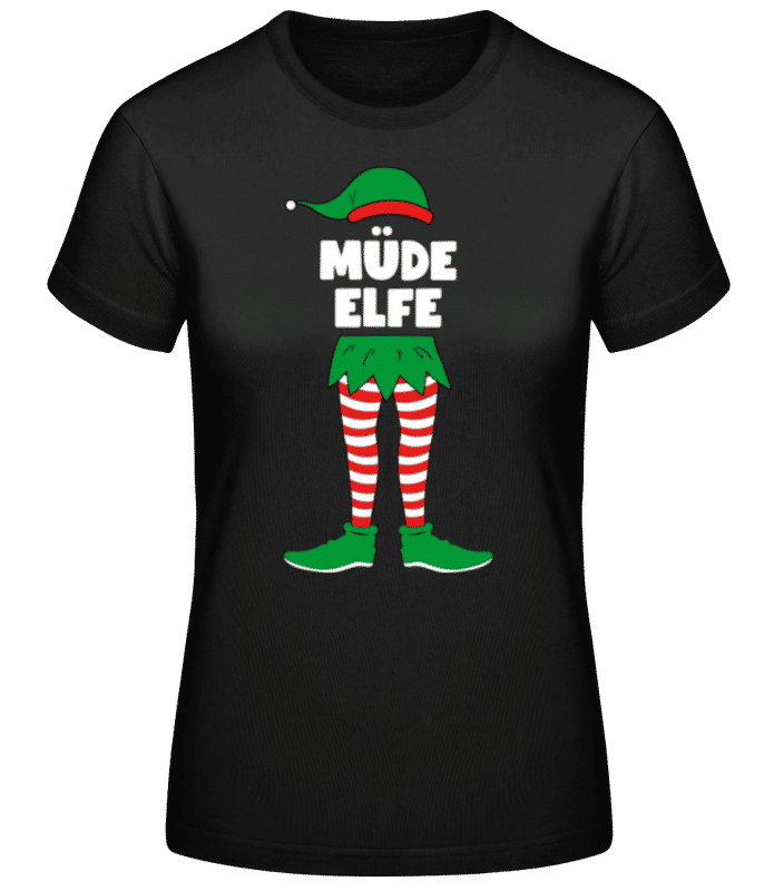 Vorschau: Müde Elfe - Frauen Basic T-Shirt - Schwarz - Vorne