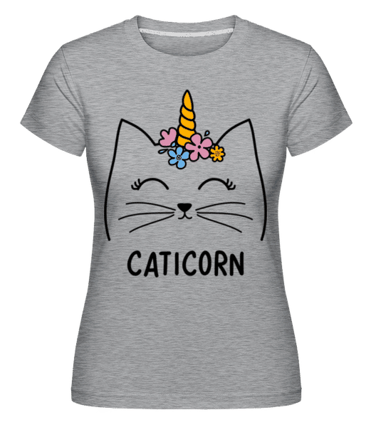 Aperçu: Caticorn -  T-shirt Shirtinator femme - Gris chiné - Devant