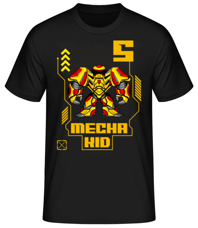 Preview: Mecha Kid 5 - Men's Basic T-Shirt - Black - Front