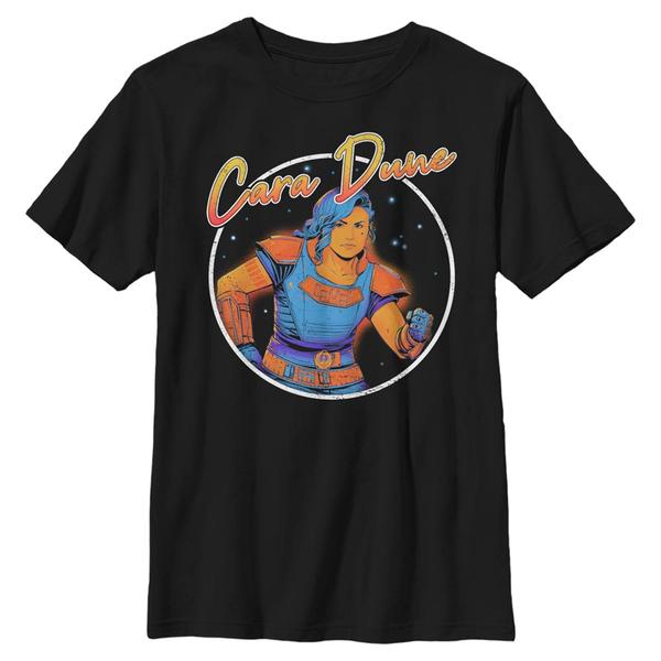 Aperçu: Star Wars - The Mandalorian - Cara Dune 80S Hero - Enfant T-shirt - Noir - Devant