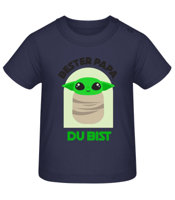 Bester Papa Du Bist - Baby T-Shirt - Marine - Vorne