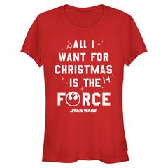 Star Wars - Texte Want the Force One Color - Christmas - Femme T-shirt