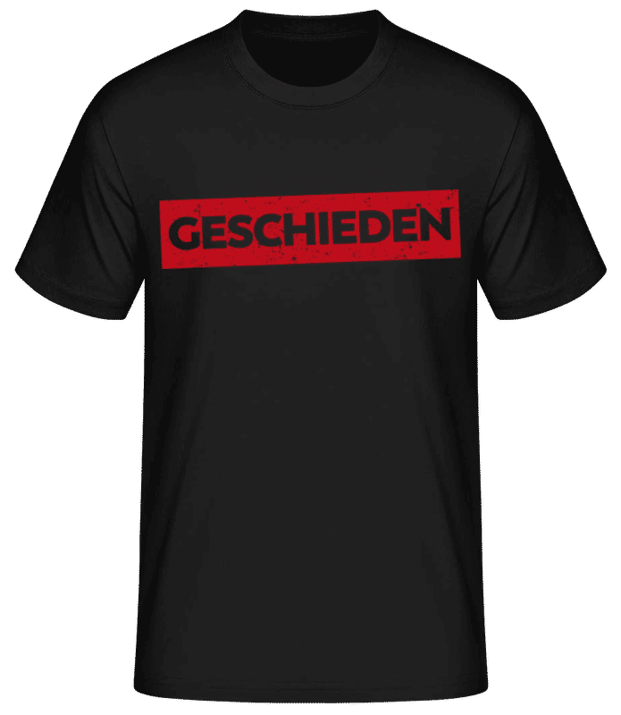 Vorschau: Geschieden Rot - Männer Basic T-Shirt - Schwarz - Vorne