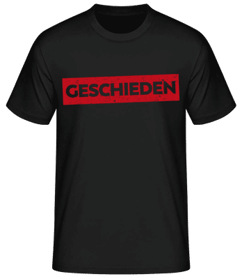 Geschieden Rot - Männer Basic T-Shirt - Schwarz - Vorne