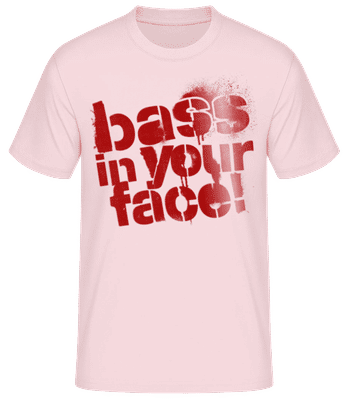 Bass In Your Face - Men's B&C T-Shirt - Pink - Front