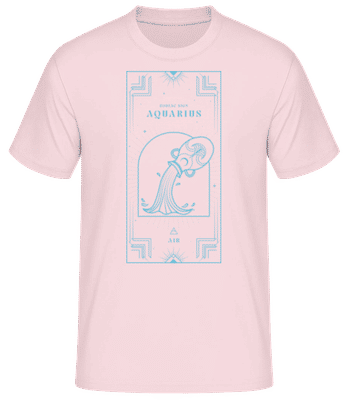 Art Deco Zodiac Sign Aquarius - Pánske basic tričko - Ružová - Predné