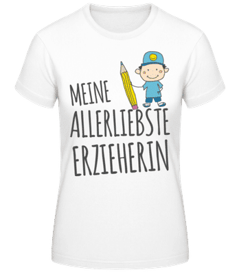 Allerliebste Erzieherin - Frauen Basic T-Shirt - Weiß - Vorne