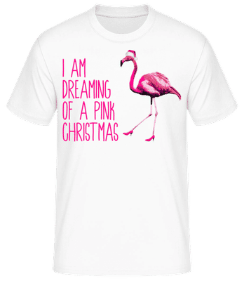 Pink Christmas - Camiseta básica para hombre - Blanco - delante