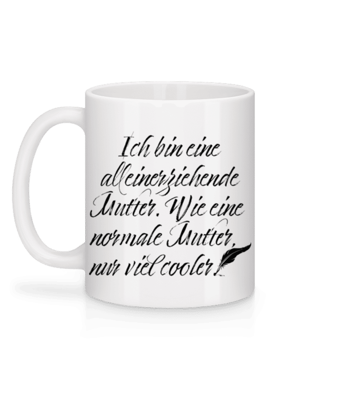 Vorschau: Alleinerziehende Mutter - Tasse - Weiß - Hinten