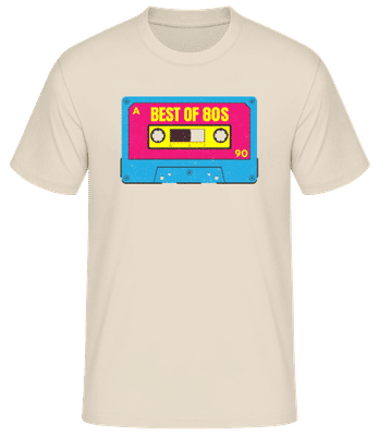 Best Of 80ies - Pánske basic tričko - Krémová - Predné
