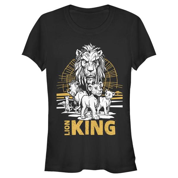 Aperçu: Disney - Le Roi lion - Skupina Lion King Group - Femme T-shirt - Noir - Devant Aperçu: Disney - Le Roi lion - Skupina Lion King Group - Femme T-shirt - Noir - Devant