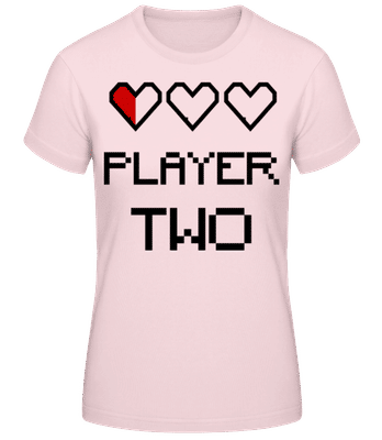 Player Two - Dámske basic tričko - Ružová - Predné