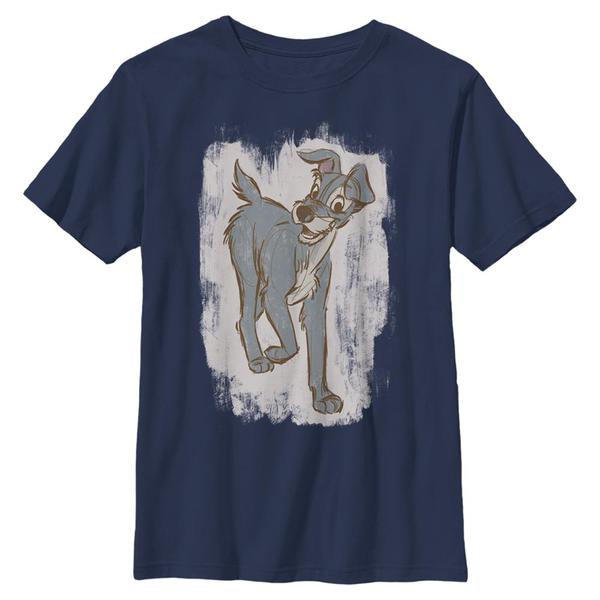 Aperçu: Disney Classics - La Belle et le Clochard - Tramp Pose - Enfant T-shirt - Bleu marine - Devant