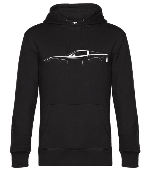 Preview: 'Chevrolet Corvette C6 Z06' Silhouette - Men’s Standard Hoodie - Black - Front