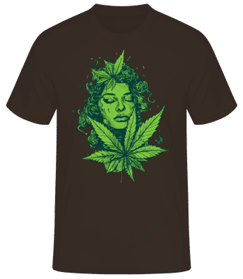 Cannabis Head Woman - Camiseta básica para hombre - Marrón - delante