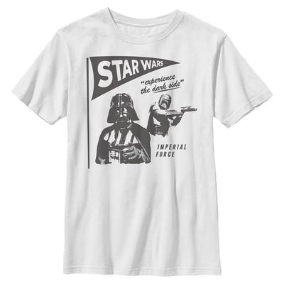 Star Wars - Darth Vader Darkside 50'S - Kinder T-Shirt - Weiß - Vorne