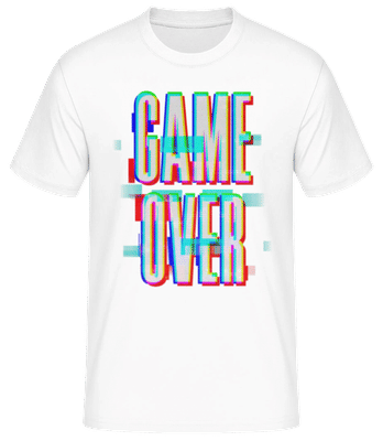 Game Over - Pánské basic tričko - Bílá - Napřed
