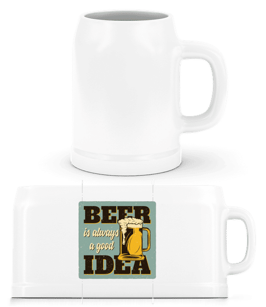 Aperçu: Beer Always Good - Chope de bière - Blanc - Devant