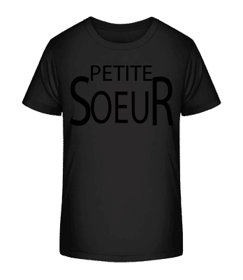 Petite  Sœur - T-shirt bio Enfant Stanley Stella 2.0 - Noir - Devant