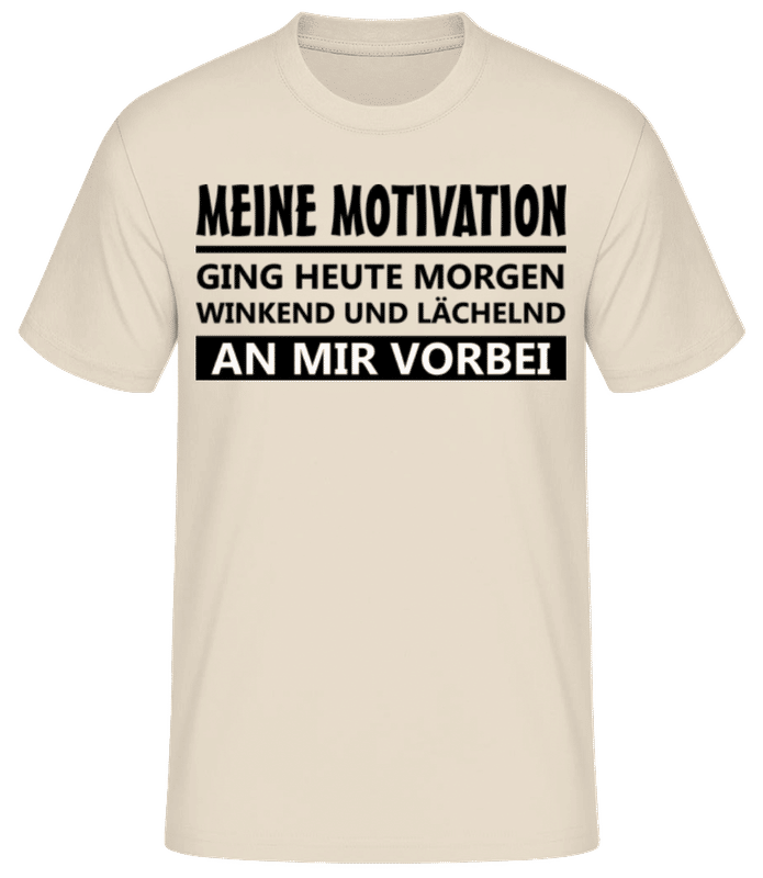 Vorschau: Absolut Unmotiviert - Männer Basic T-Shirt - Creme - Vorne