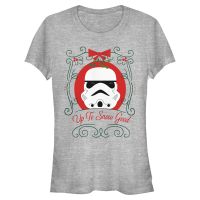 Star Wars - Stormtrooper Snow Good - Weihnachten - Frauen T-Shirt - Grau meliert - Vorne