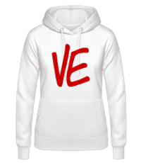 VE - Sudadera con capucha para mujer - Blanco - delante