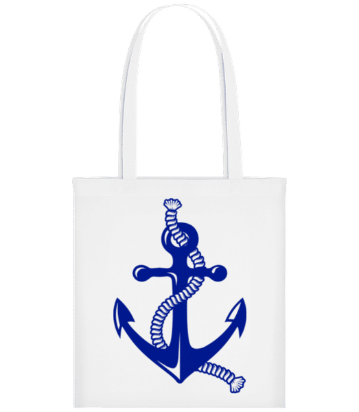 Vorschau: Anker mit Seil - Stofftasche - Weiß - Vorne