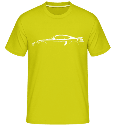 'Porsche Cayman GT4 (981)' Silhouette -  Shirtinator Men's T-Shirt - Lime - Front