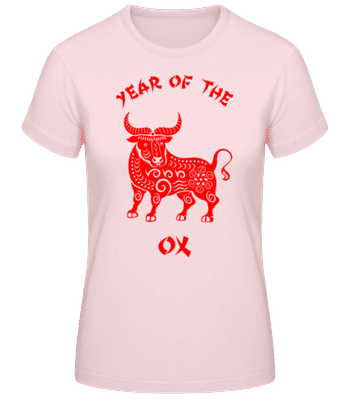 Chinese Zodiac Year Of The Ox - Dámské basic tričko - Růžová - Napřed