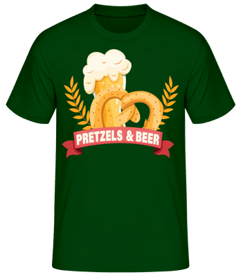 Pretzels And Beer - Men's Basic T-Shirt - Bottle green - Front