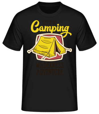 Let's Go Camping - Camiseta básica para hombre - Negro - delante