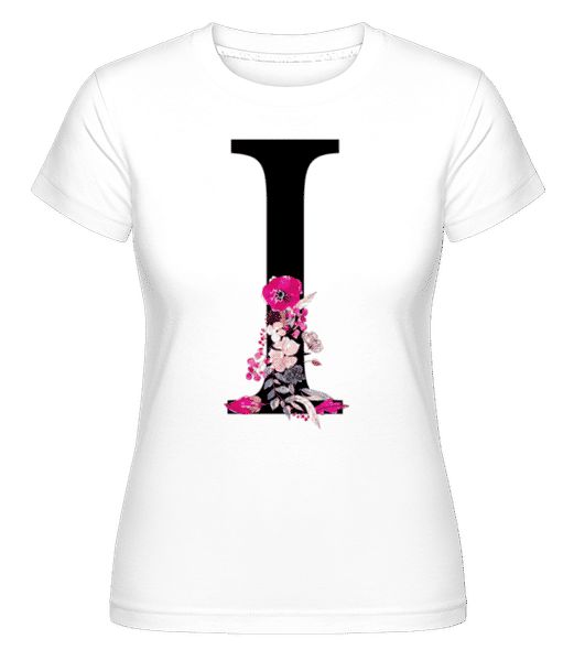 Aperçu: Fleurs Initiale I -  T-shirt Shirtinator femme - Blanc - Devant