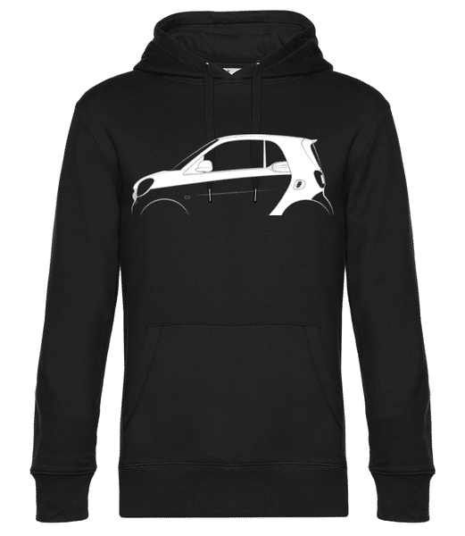 Vorschau: 'Smart Fortwo (C453)' Silhouette - Unisex Premium Hoodie - Schwarz - Vorne