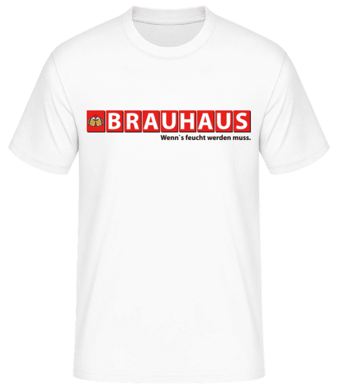Vorschau: Brauhaus - Männer Basic T-Shirt - Weiß - Vorne