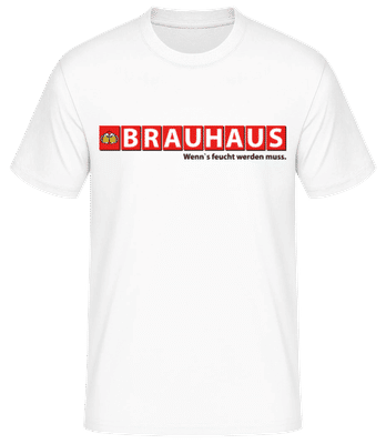 Brauhaus - Männer Basic T-Shirt - Weiß - Vorne