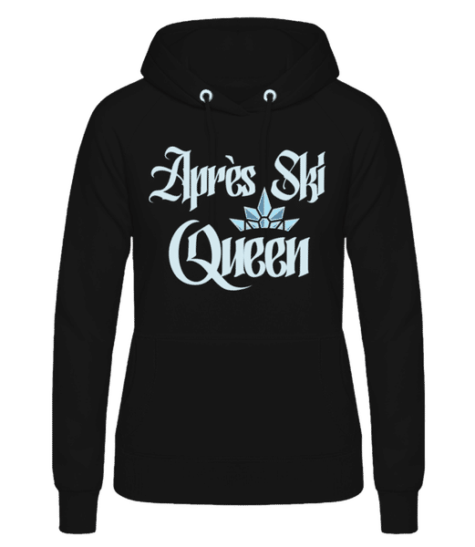 Aperçu: Après Ski Queen - Sweat à capuche Femme - Noir - Devant