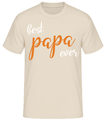Best Papa - Pánske basic tričko - Krémová - Predné