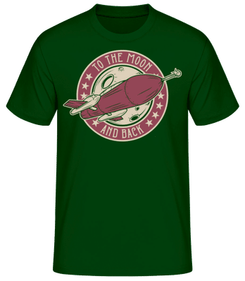 To The Moon And Back - Camiseta básica para hombre - Verde botella - delante