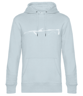 'Chevrolet Corvette C7 Z06' Silhouette - Männer Standard Hoodie - Hellblau - Vorne