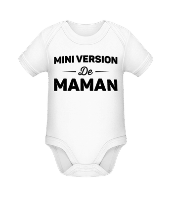 Mini Version De Maman - Body manches courtes bio - Blanc - Devant